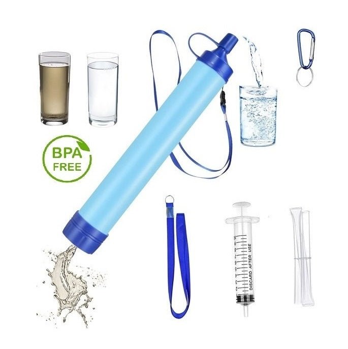 Altijd schoon en veilig drinkwater – waterfilterset voor outdoor en noodsituaties (2 STUKS) - voor Sinterklaas en Kerst