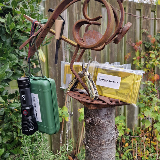 Cadeaupakket Noodtools – zaklamp, multitool, nooddekens & vuurstarter - THINGS - TO - BUY