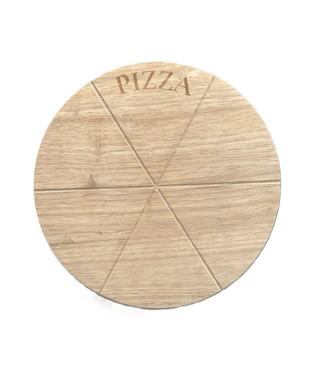 Draaibaar pizzabord van rubberwood – Ø33 cm – met snijgroeven en antislip voet - THINGS - TO - BUY