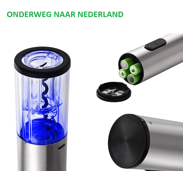 Elektrische kurkentrekker met LED en foliesnijder