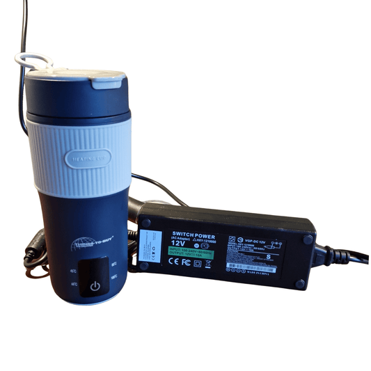 Elektrische waterkoker thermosbeker 12V/24V + 10A omvormer – verwarmt tot 100°C - THINGS - TO - BUY