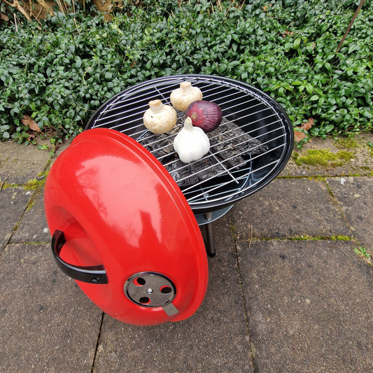 Kogelbarbecue 35,5 cm met deksel – houtskool BBQ - THINGS - TO - BUY