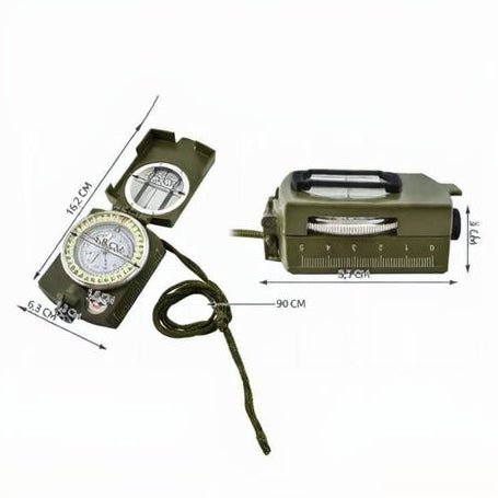 Militair kompas met vizier – nauwkeurig outdoor kompas met metalen behuizing - THINGS - TO - BUY