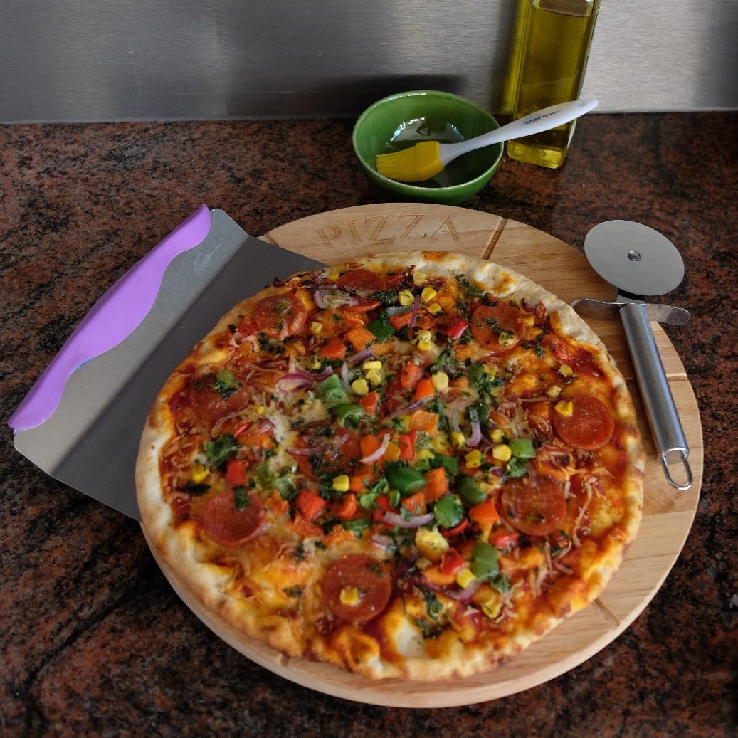 Onmisbare keukentool – pizza - , hamburger en taartenschep van RVS, Comfortabel met stevige grip - THINGS - TO - BUY