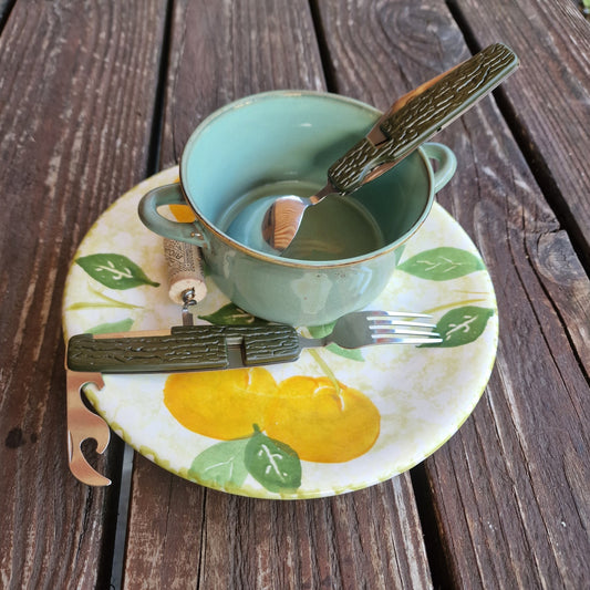 Outdoor gemak – RVS 6 - in - 1 campingbestek set, licht, opvouwbaar (korting vanaf 2 stuks) - THINGS - TO - BUY