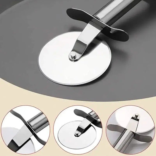 RVS pizzasnijder 20 cm met snijwiel Ø6,6 cm – roestvrij staal - THINGS - TO - BUY - voor Sinterklaas en Kerst