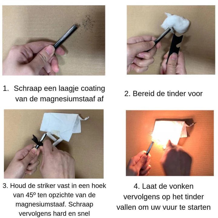 Survival set – draadzaag & magnesium vuurstarter - THINGS - TO - BUY - voor Sinterklaas en Kerst