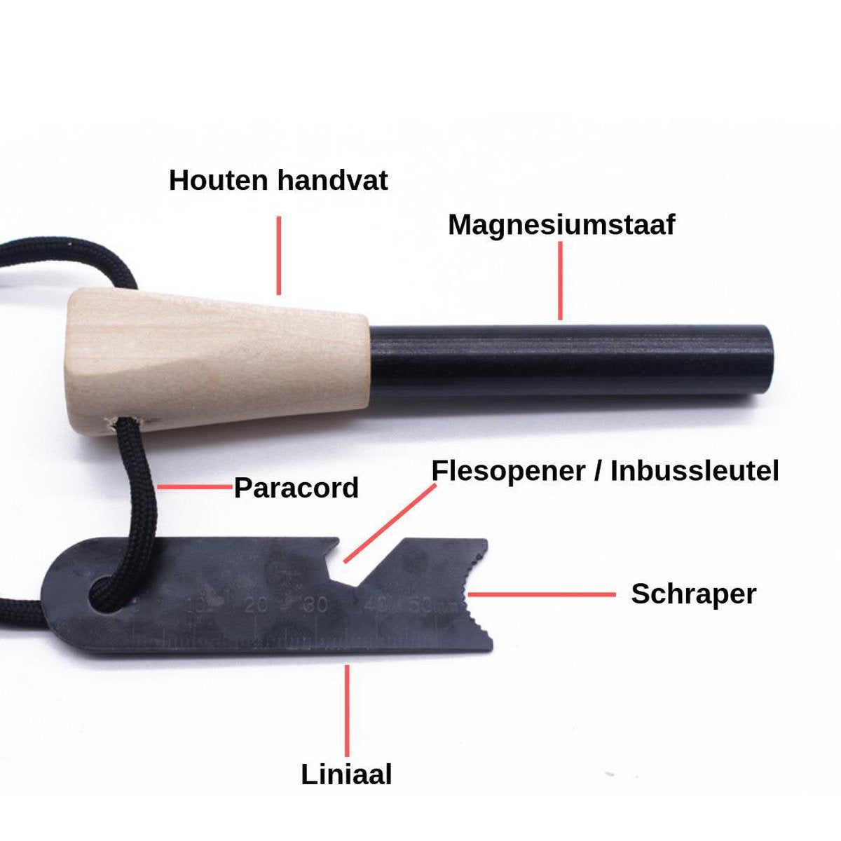 Survival set – draadzaag & magnesium vuurstarter - THINGS - TO - BUY - voor Sinterklaas en Kerst
