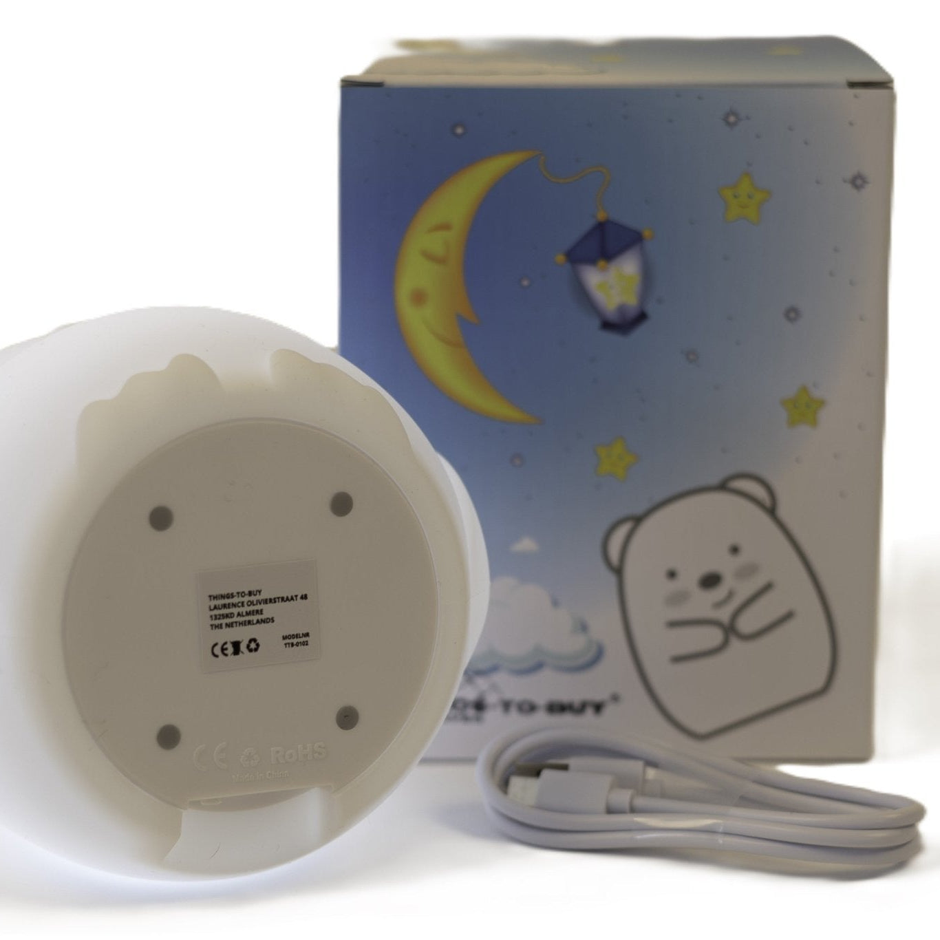 Uil Nachtlampje (L)15CM, USB - C Oplaadbaar, 8 LED Kleuren - THINGS - TO - BUY - voor Sinterklaas en Kerst