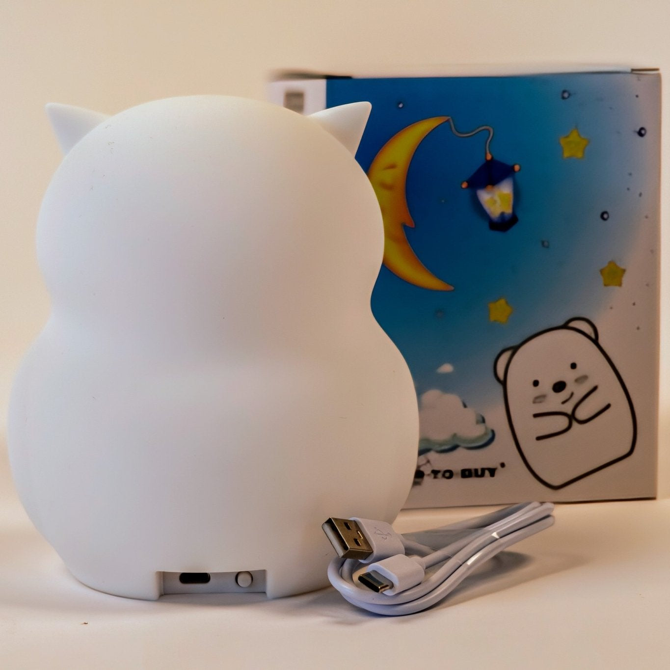 Uil Nachtlampje (L)15CM, USB - C Oplaadbaar, 8 LED Kleuren - THINGS - TO - BUY - voor Sinterklaas en Kerst
