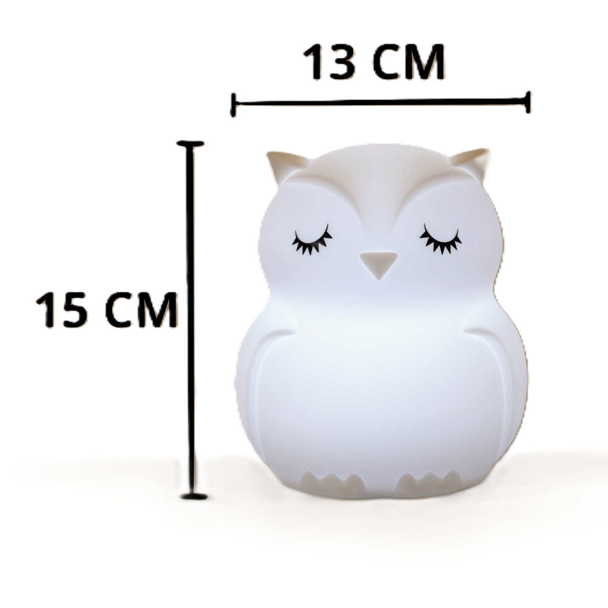 Uil Nachtlampje (L)15CM, USB - C Oplaadbaar, 8 LED Kleuren - THINGS - TO - BUY - voor Sinterklaas en Kerst