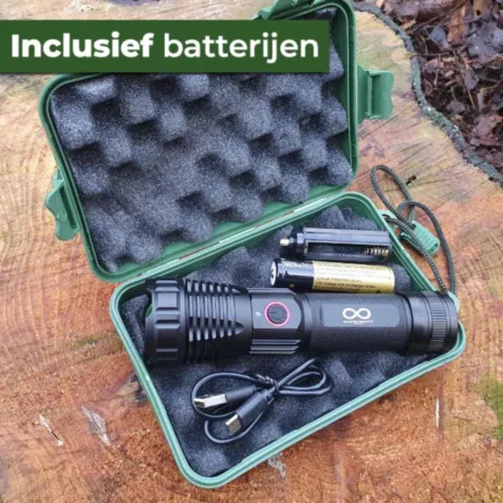 Ultrakrachtige oplaadbare LED Zaklamp – 2000 Lumen – Waterdicht IP - 66 - THINGS - TO - BUY - voor Sinterklaas en Kerst