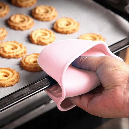 Compacte siliconen ovenhandschoen met antislip – hittebestendig roze (2 stuks)
