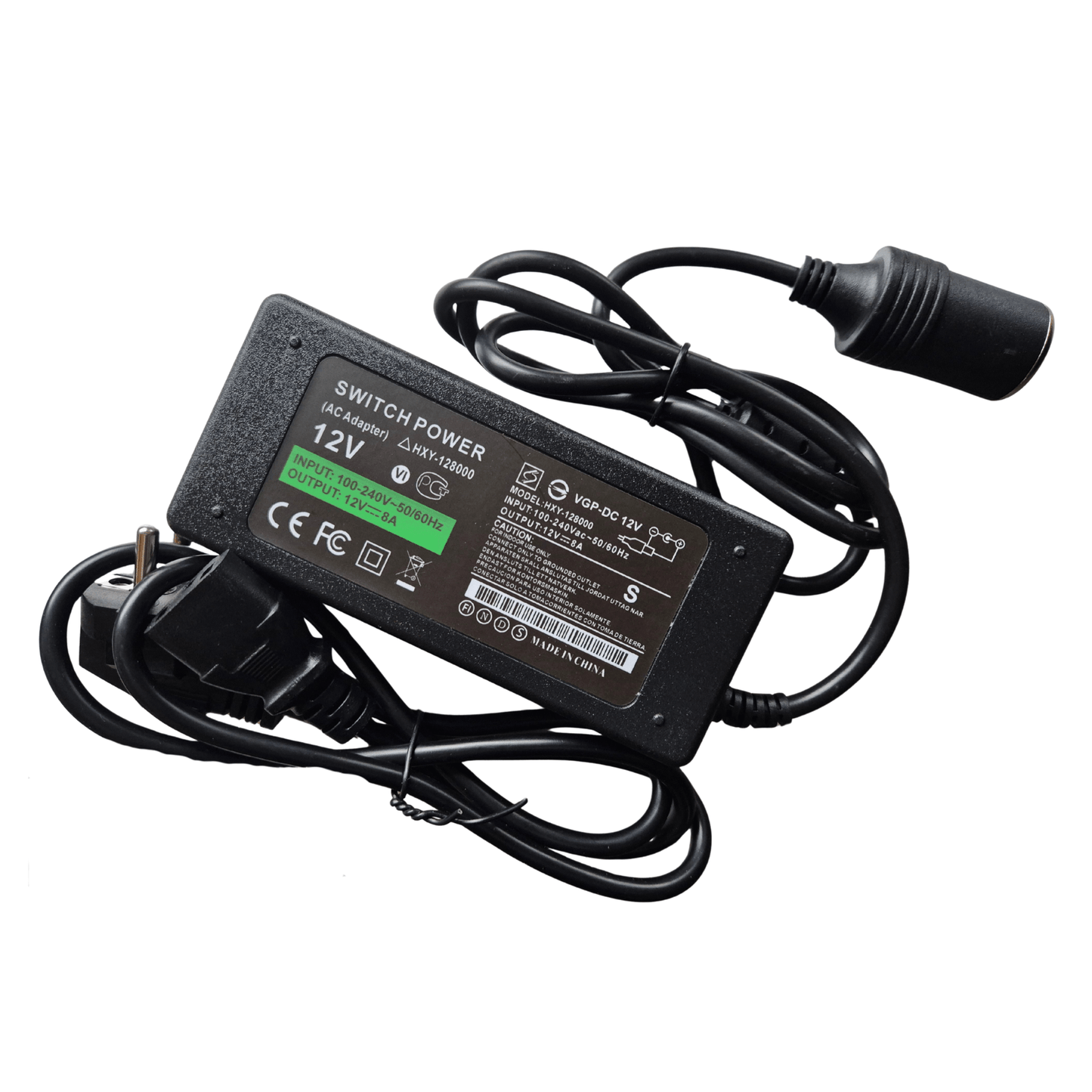 Omvormer 220V naar 12V – 8A (96W)