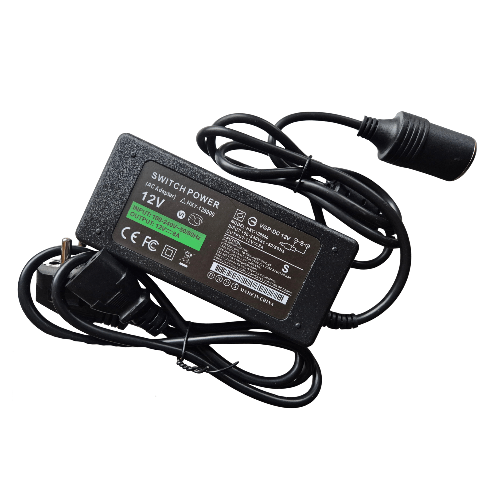 Omvormer 220V naar 12V – 8A (96W)