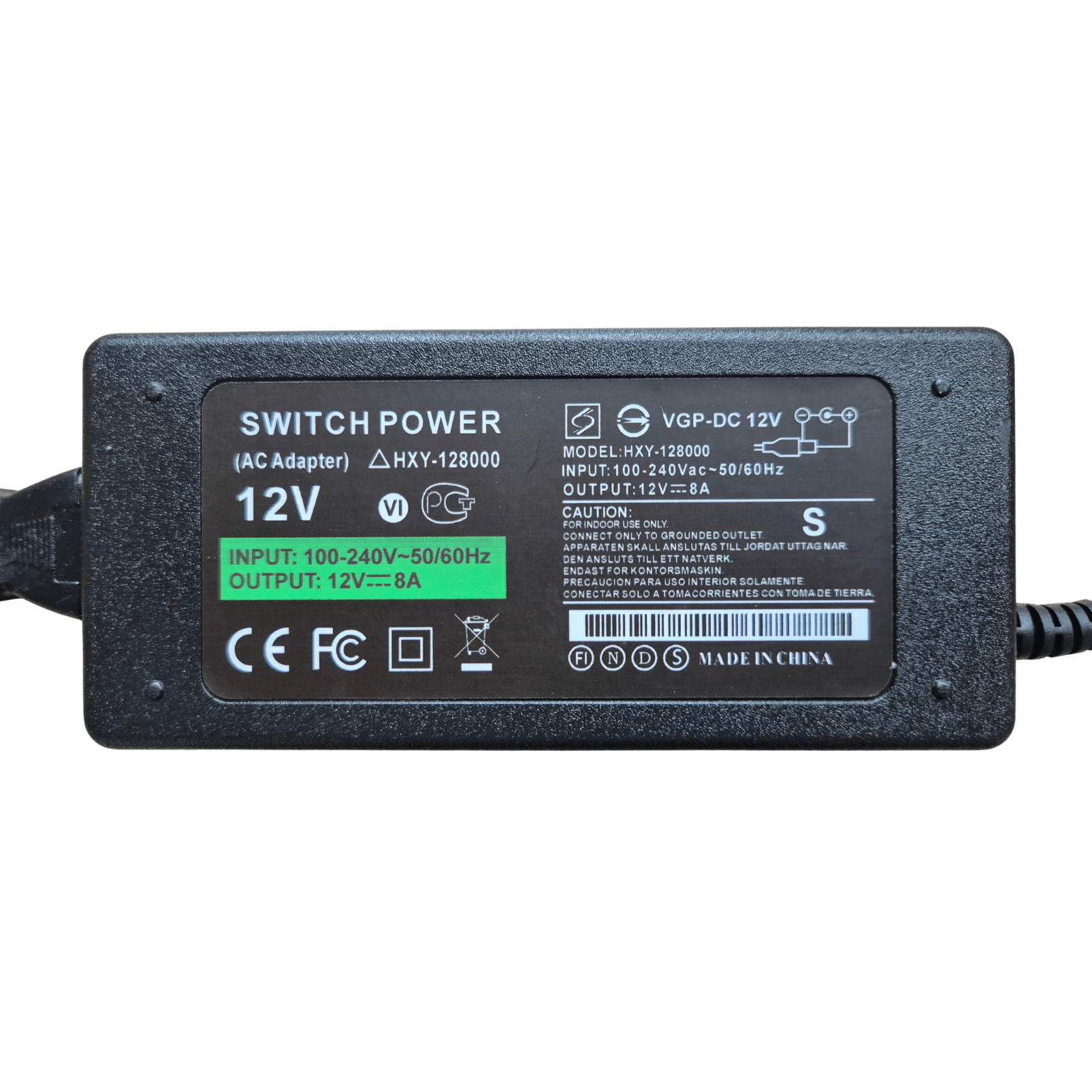 Omvormer 220V naar 12V – 8A (96W)