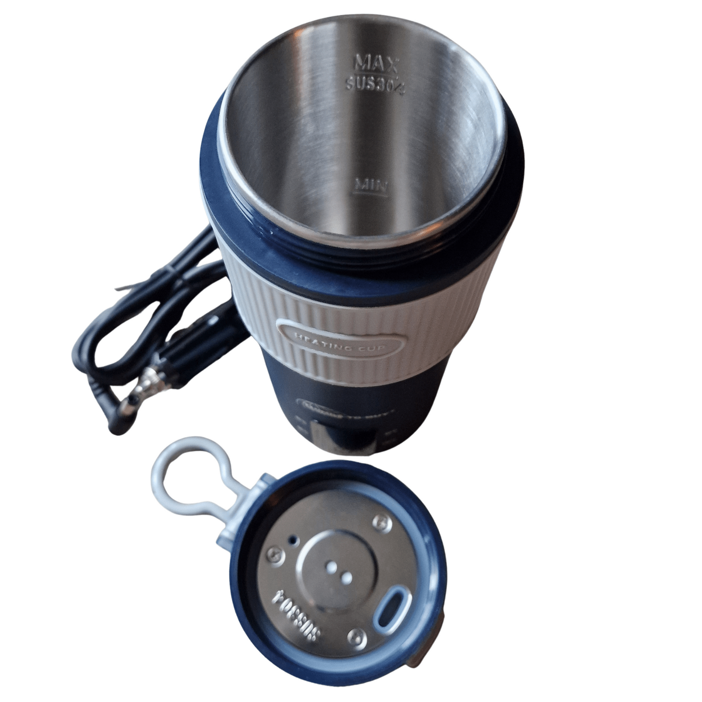 Altijd warme drank onderweg – elektrische waterkoker thermosbeker 12V/24V, 400 ml, instelbare temperatuur - THINGS - TO - BUY