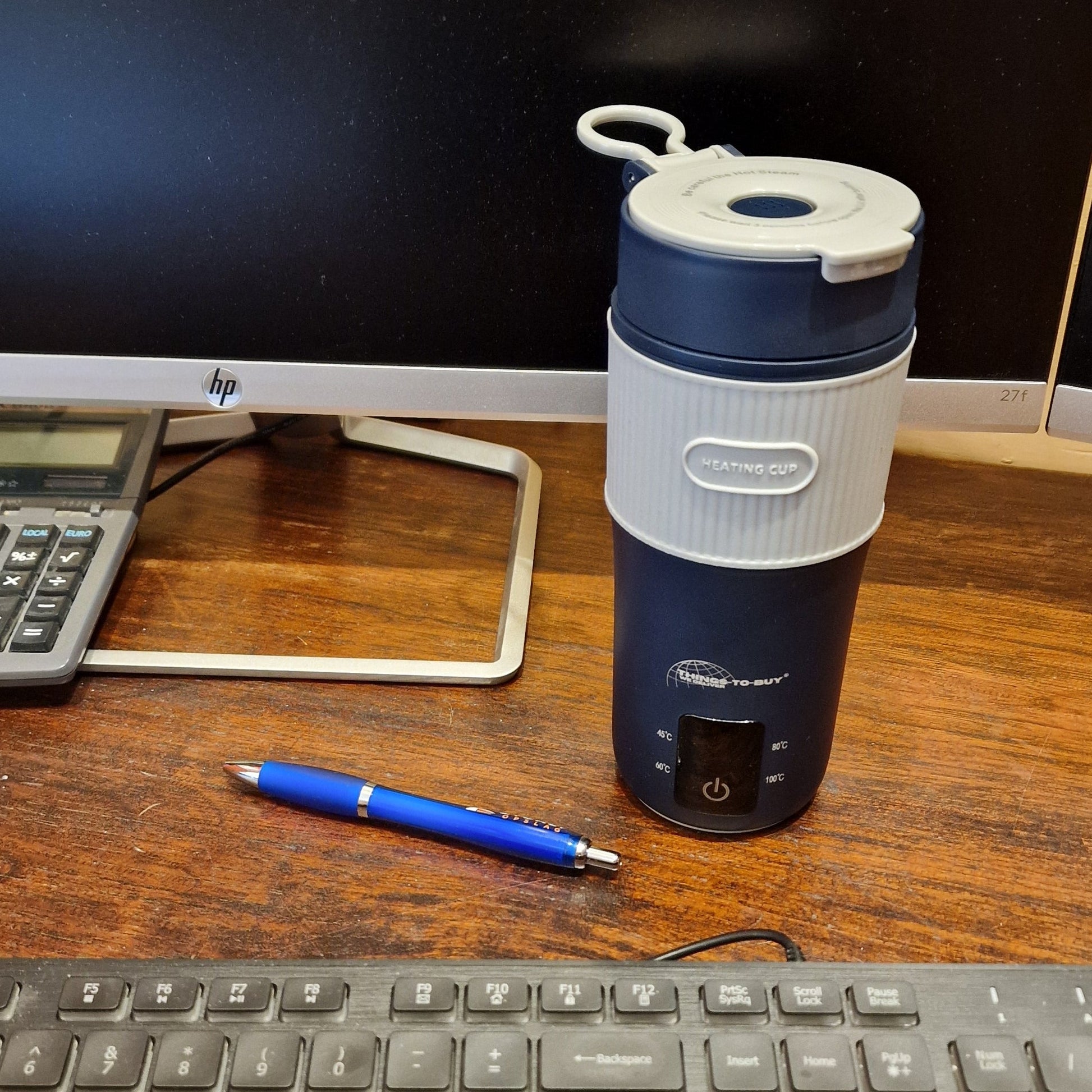 Altijd warme drank onderweg – elektrische waterkoker thermosbeker 12V/24V, 400 ml, instelbare temperatuur - THINGS - TO - BUY