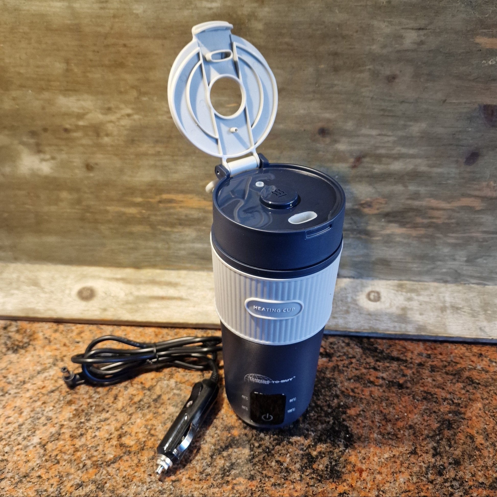 Altijd warme drank onderweg – elektrische waterkoker thermosbeker 12V/24V, 400 ml, instelbare temperatuur - THINGS - TO - BUY