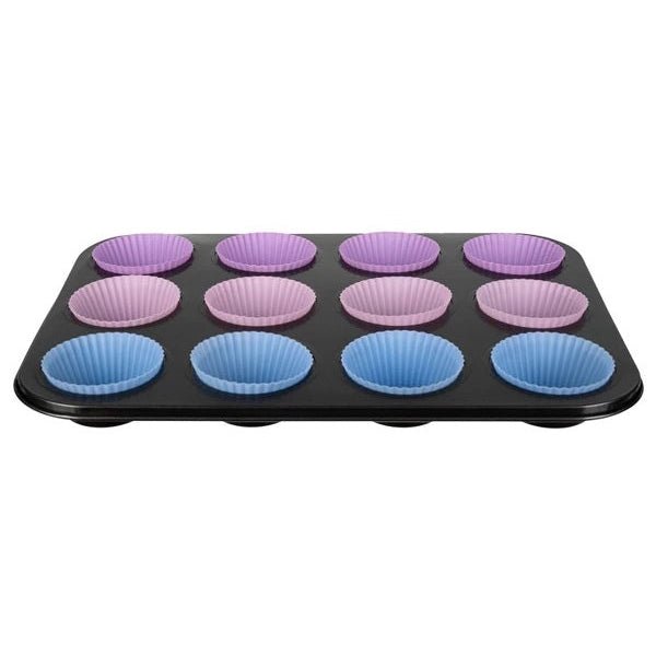Bakken wordt leuk – muffinbakvorm met 12 siliconen vormpjes, hittebestendig & BPA - vrij - THINGS - TO - BUY