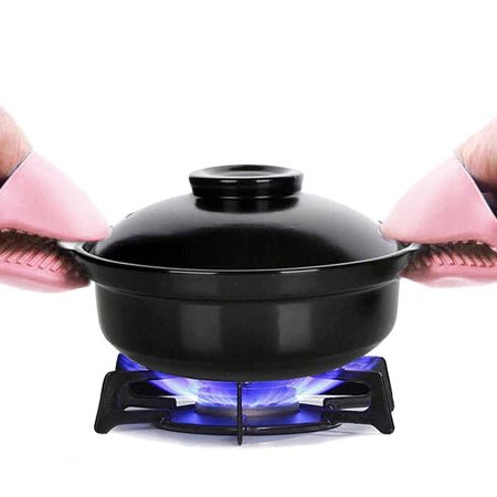 Compacte siliconen ovenhandschoen met antislip – hittebestendig roze (2 stuks) - THINGS - TO - BUY