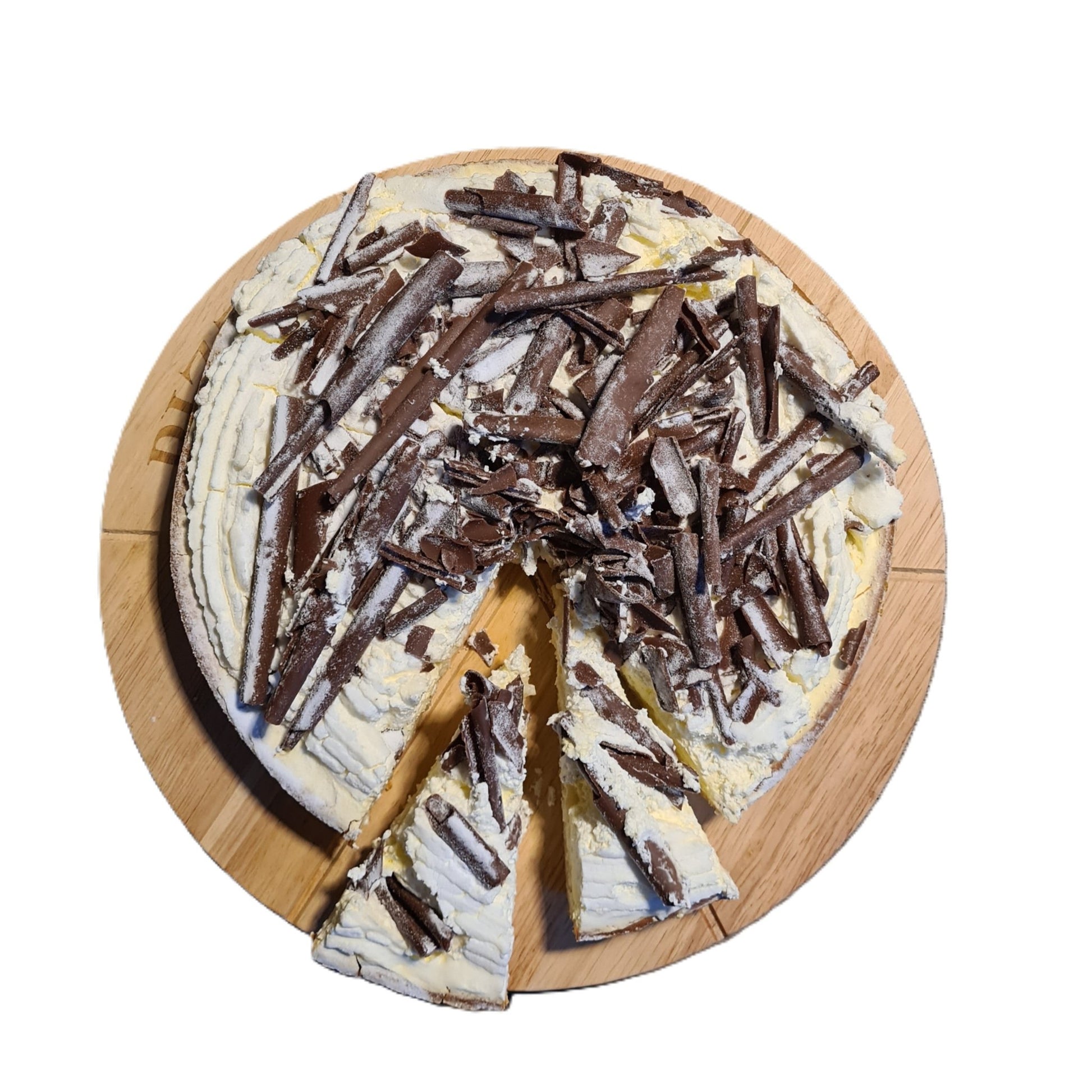 Draaibaar pizzabord van rubberwood – Ø33 cm – met snijgroeven en antislip voet - THINGS - TO - BUY