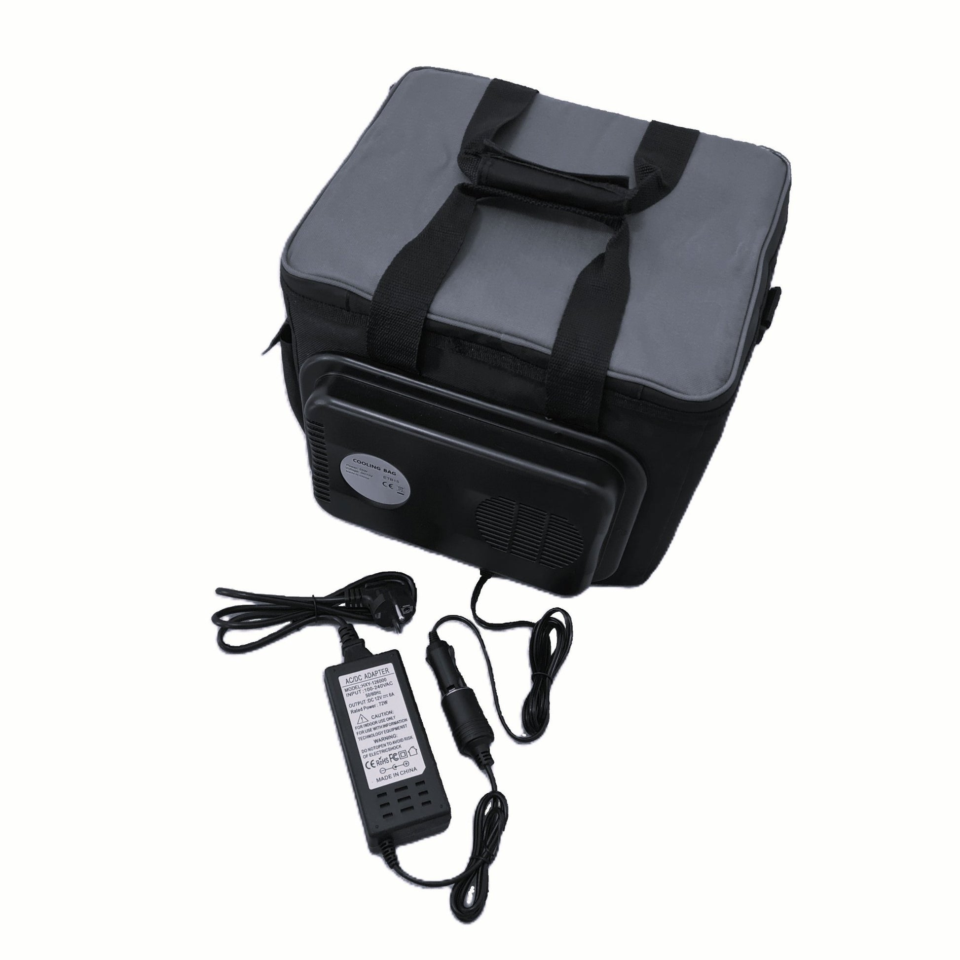 Elektrische koeltas 12V – 15 liter met 220V omvormer – opvouwbaar met schouderband - THINGS - TO - BUY