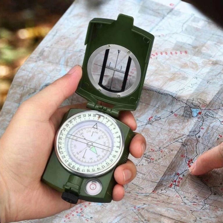 Militair kompas met vizier – nauwkeurig outdoor kompas met metalen behuizing - THINGS - TO - BUY