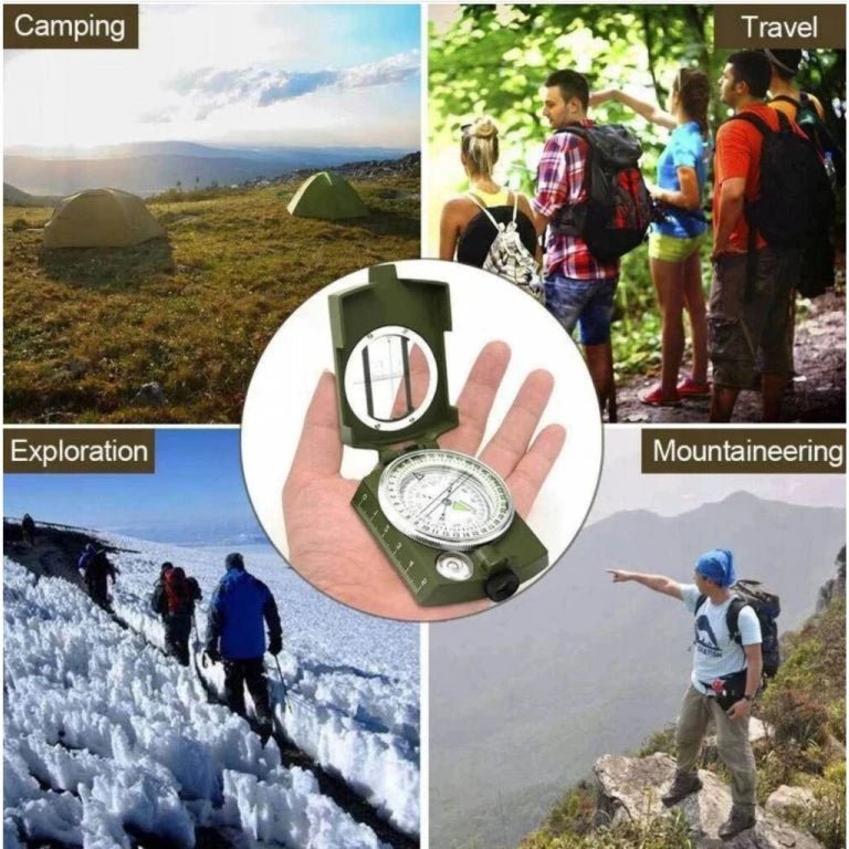 Militair kompas met vizier – nauwkeurig outdoor kompas met metalen behuizing - THINGS - TO - BUY