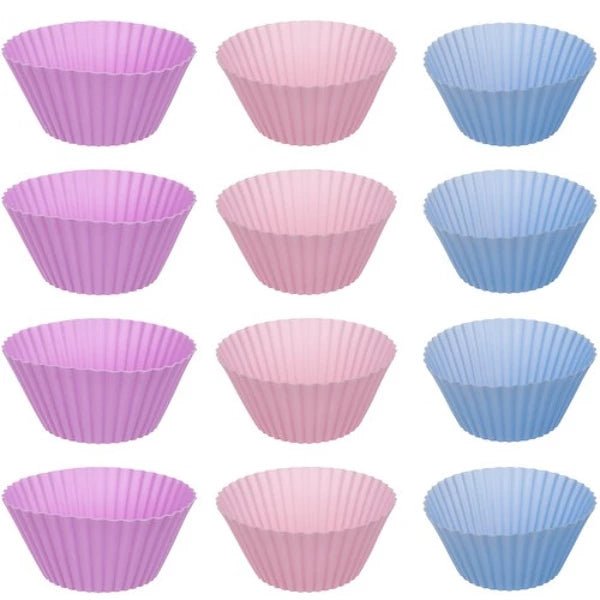 Muffinbakvorm met 12 siliconen vormpjes