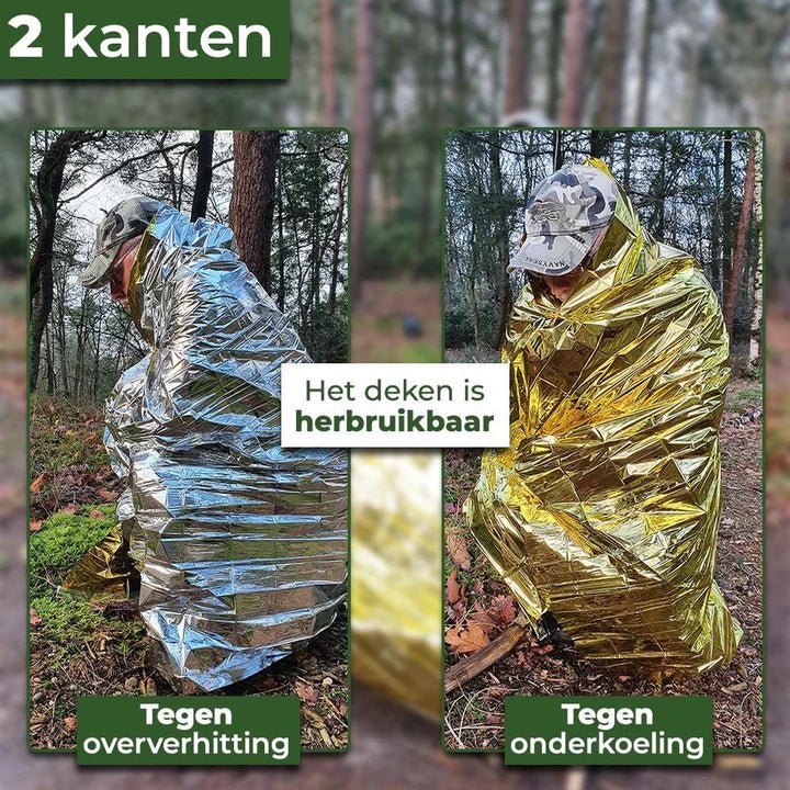 Nooddeken – Extra Groot (160x210 cm) – 4 stuks – Beschermt tegen onderkoeling & oververhitting - THINGS - TO - BUY
