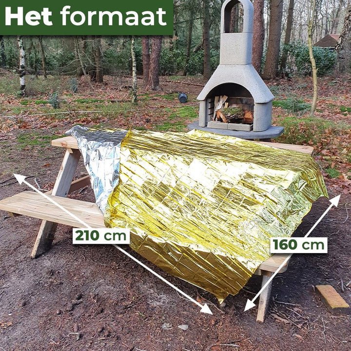 Nooddeken – Extra Groot (160x210 cm) – 4 stuks – Beschermt tegen onderkoeling & oververhitting - THINGS - TO - BUY