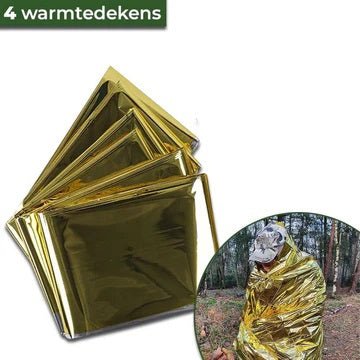 Nooddeken – Extra Groot (160x210 cm) – 4 stuks – Beschermt tegen onderkoeling & oververhitting - THINGS - TO - BUY