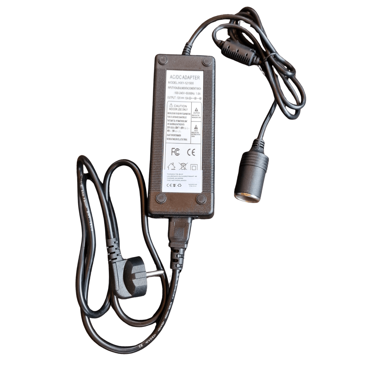Omvormer 220V naar 12V 15A – 180 Watt Adapter voor extra zware toepassingen - THINGS-TO-BUY