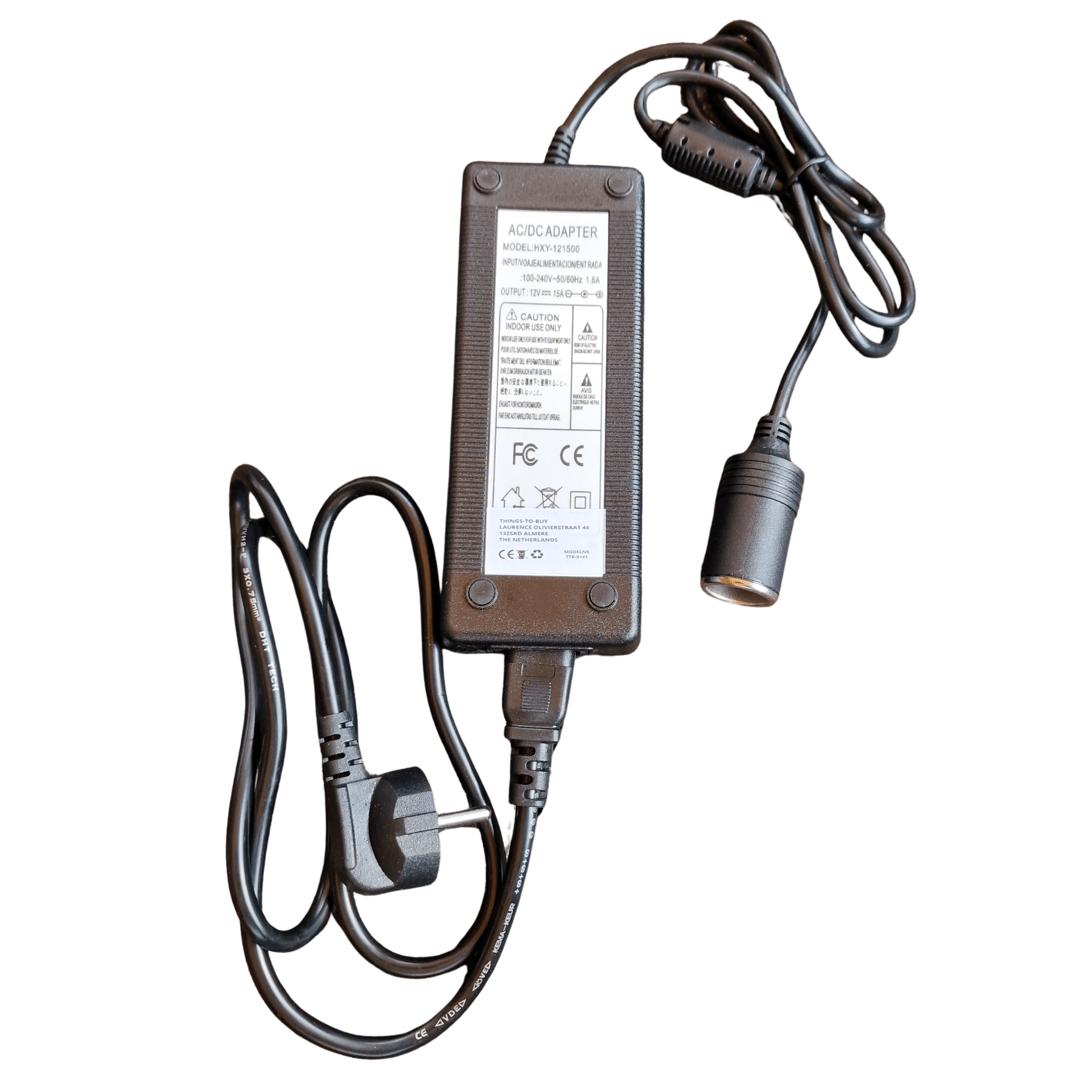 Omvormer 220V naar 12V 15A – 180 Watt Adapter voor extra zware toepassingen - THINGS-TO-BUY