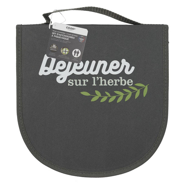Picknick bestekset voor 2 personen – compleet in draagtas - THINGS - TO - BUY