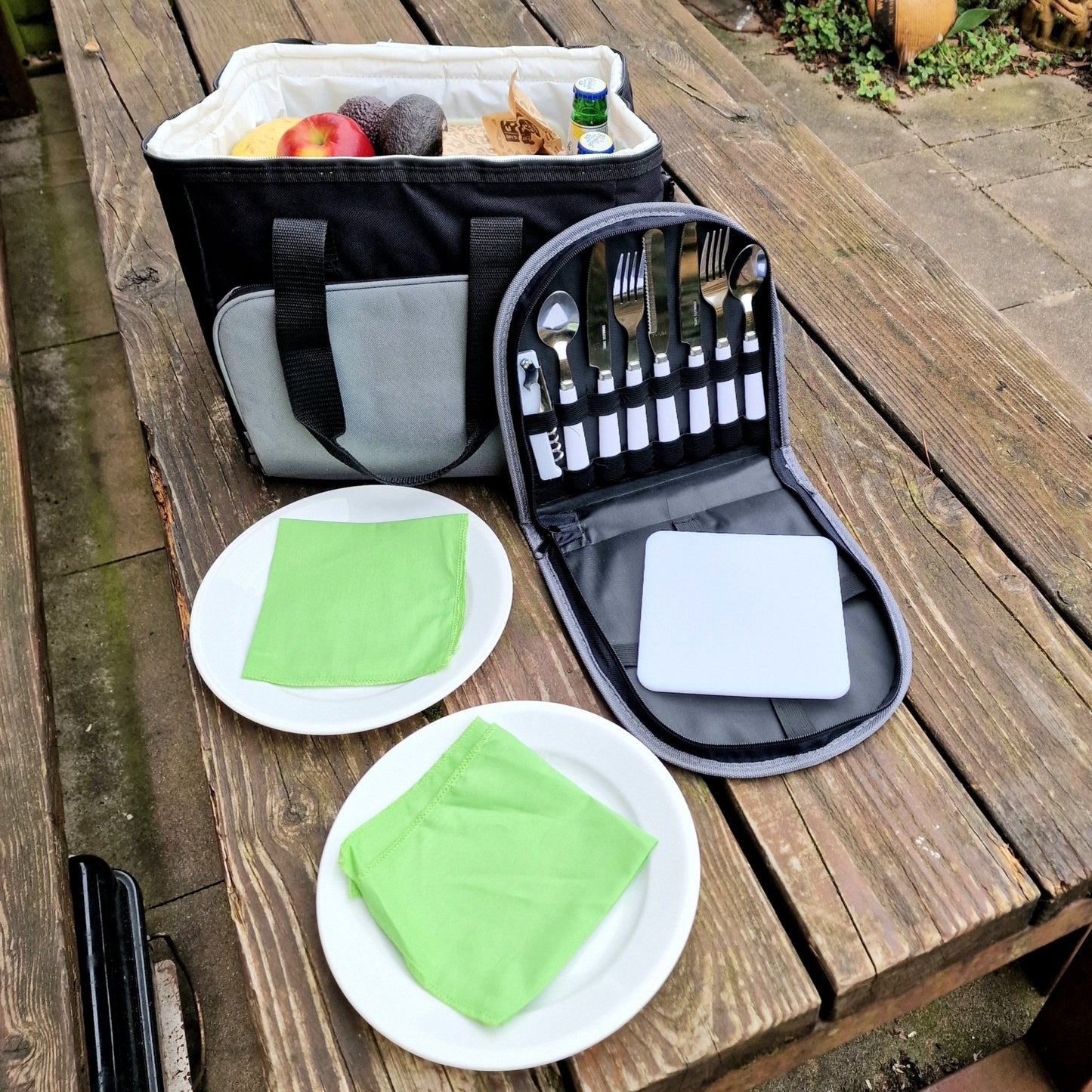 Picknick bestekset voor 2 personen – compleet in draagtas - THINGS - TO - BUY