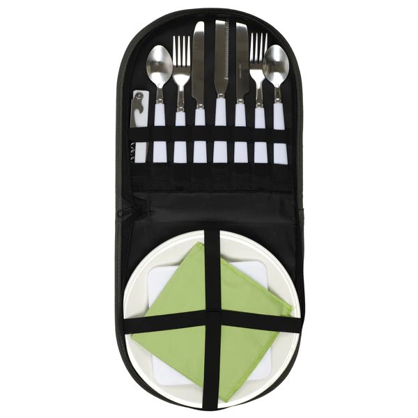 Picknick bestekset voor 2 personen – compleet in draagtas - THINGS - TO - BUY