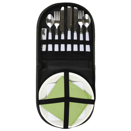 Picknick bestekset voor 2 personen – compleet in draagtas - THINGS - TO - BUY