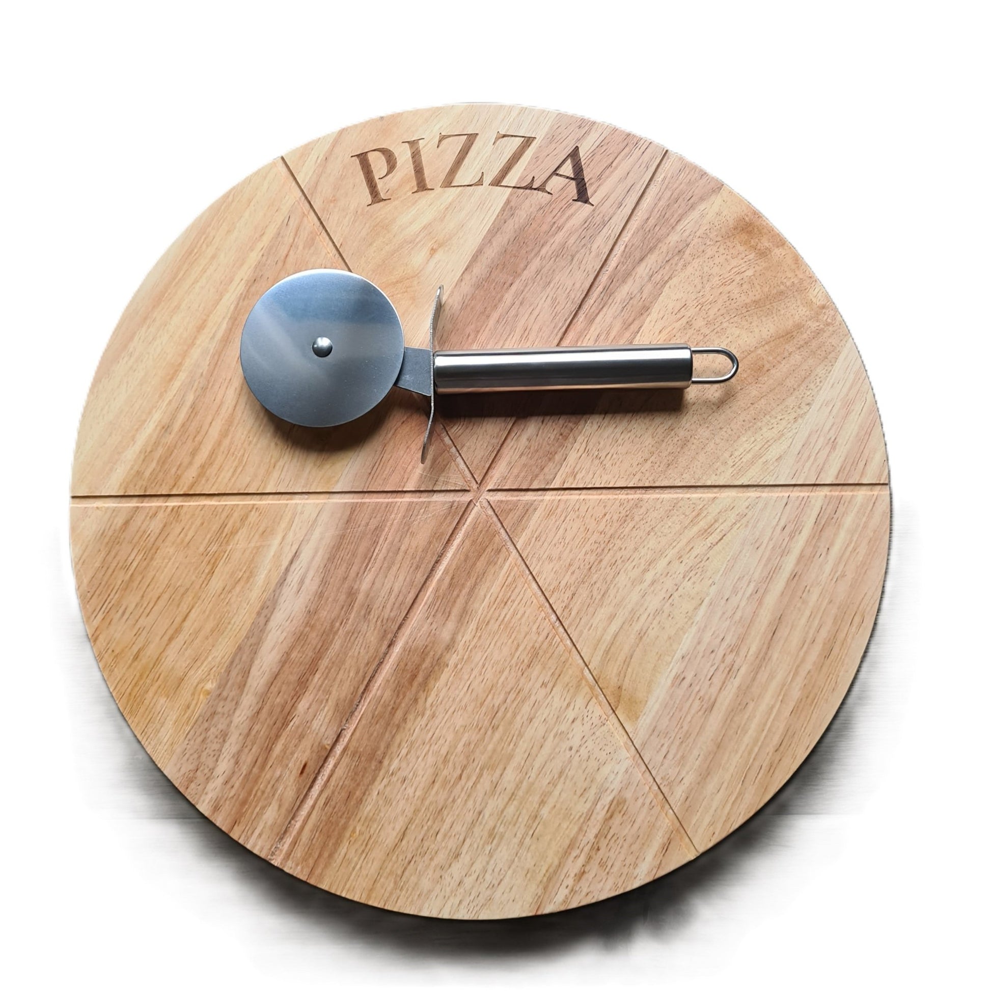 Pizza Draaiplateau Ø 33 CM Met RVS Pizzasnijder - THINGS - TO - BUY