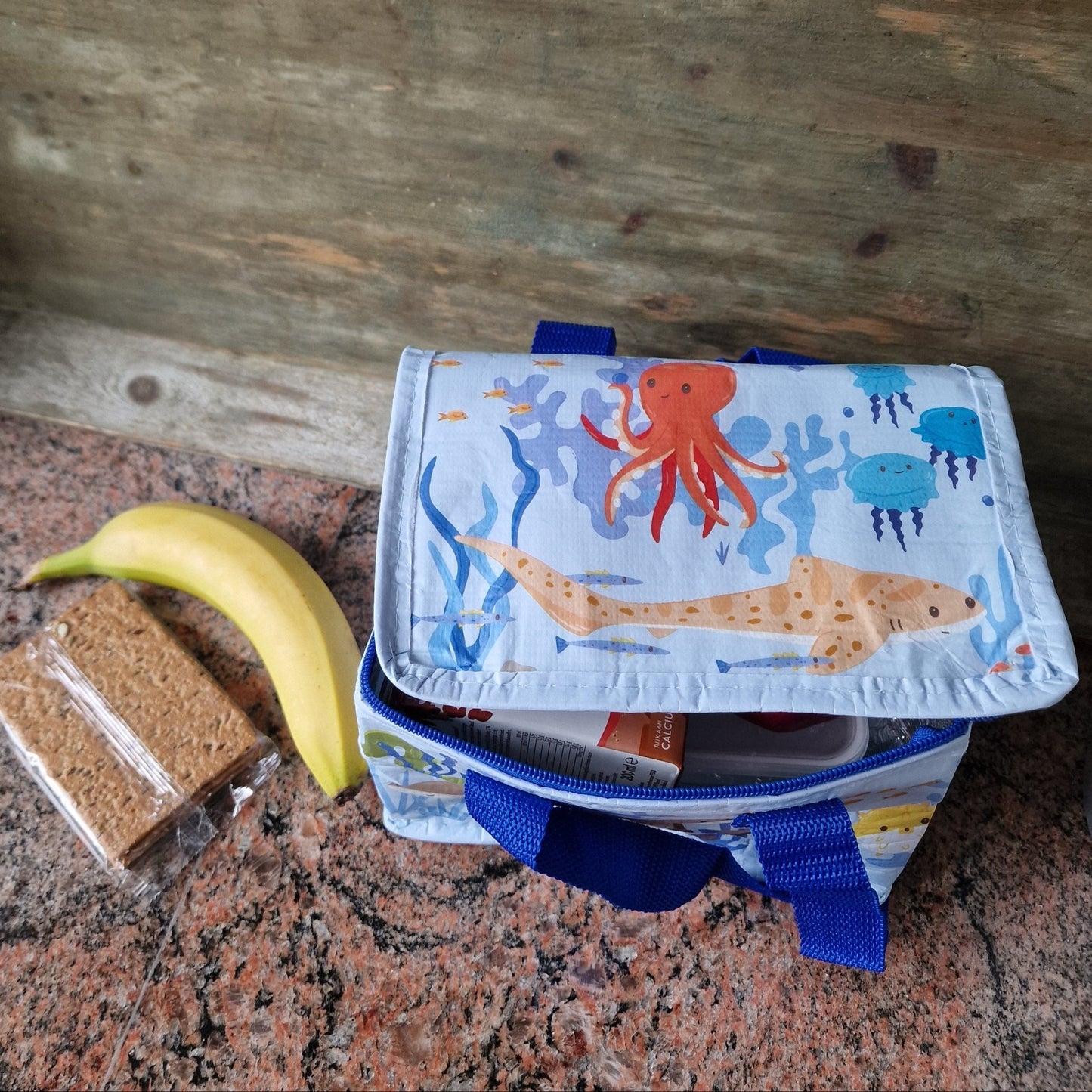 RPET Koeltas Ocean – Kleine duurzame geïsoleerde kinderpicknicktas - THINGS - TO - BUY