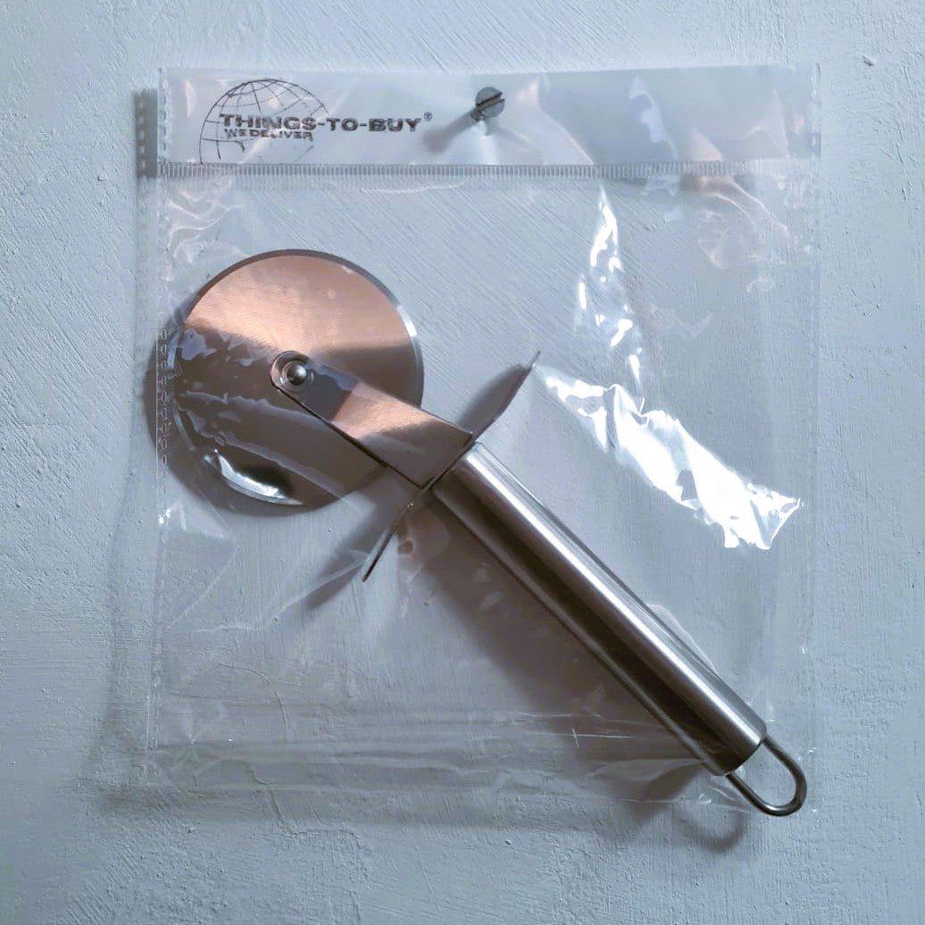 RVS pizzasnijder 20 cm met snijwiel Ø6,6 cm – roestvrij staal - THINGS - TO - BUY