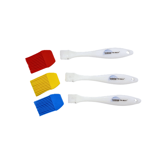 Siliconen bakkwasten set 17cm – 3 - delig – rood, blauw en geel – hittebestendig & BPA - vrij - THINGS - TO - BUY