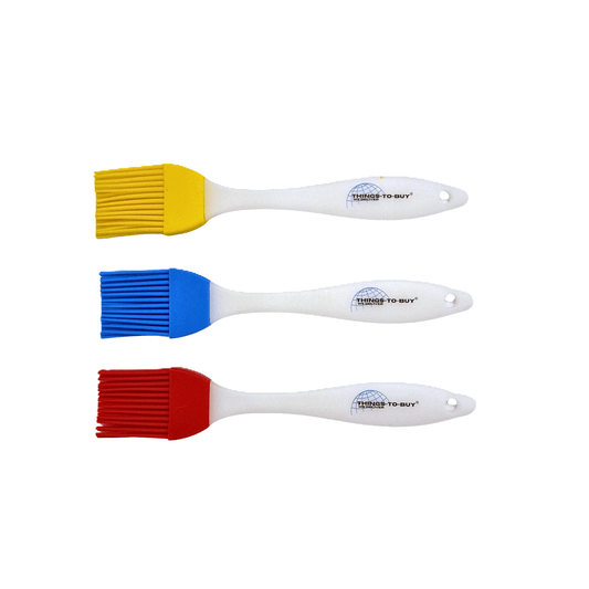 Siliconen bakkwasten set 17cm – 3 - delig – rood, blauw en geel – hittebestendig & BPA - vrij - THINGS - TO - BUY