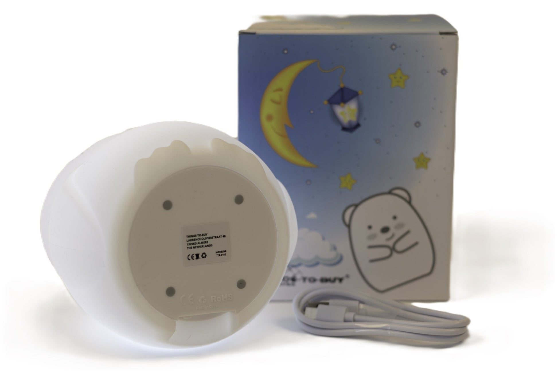 Uil Nachtlampje (L)15CM, USB - C Oplaadbaar, 8 LED Kleuren - THINGS - TO - BUY