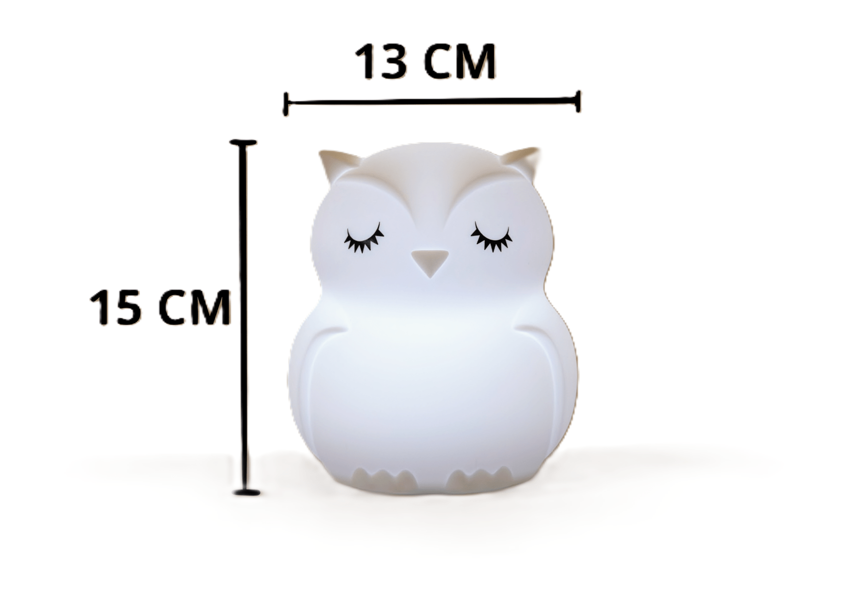 Uil Nachtlampje (L)15CM, USB - C Oplaadbaar, 8 LED Kleuren - THINGS - TO - BUY