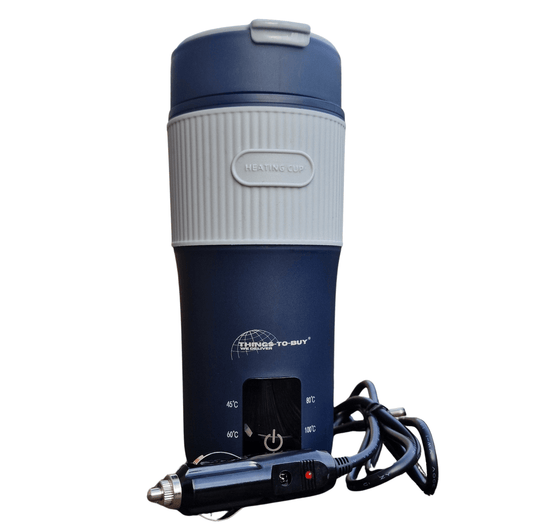 Warme drank onderweg – elektrische waterkoker thermosbeker 12V/24V, 400 ml, instelbare temperatuur - THINGS - TO - BUY